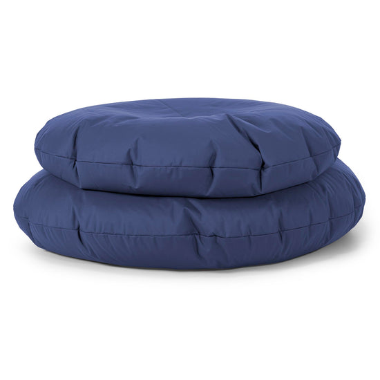 Flexforma Pouf Géant Rond pour Adulte - Entretien Facile Bleu Marine 03