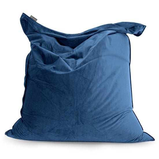 Pouf Fauteuil Design - Côtelé Gris Acier 01