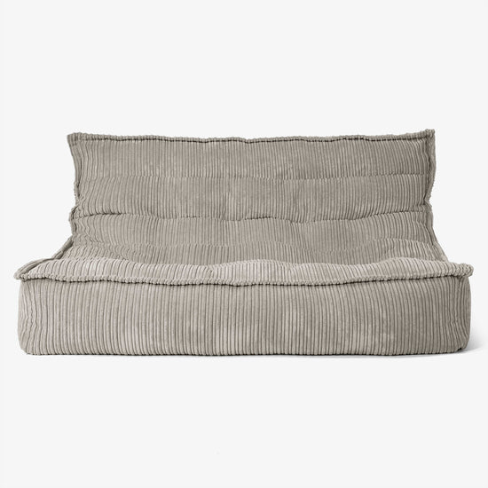 Canapé Pouf de Sol Oliver - Côtelé Vison 01