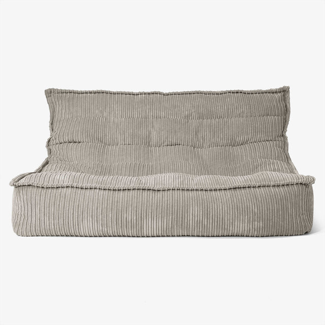 Canapé Pouf de Sol Oliver - Côtelé Vison 01