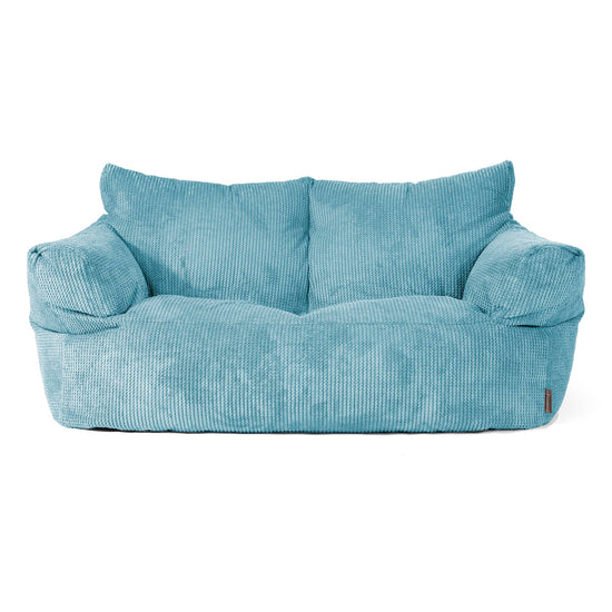 Joséphine Canapé Pouf - Velours Côtelé Gaufré Mer Égée 01