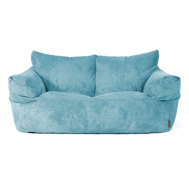 Joséphine Canapé Pouf - Velours Côtelé Gaufré Mer Égée 01