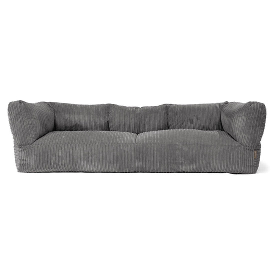 Canapé Pouf Albert 3 places - Côtelé Gris Ardoise 01