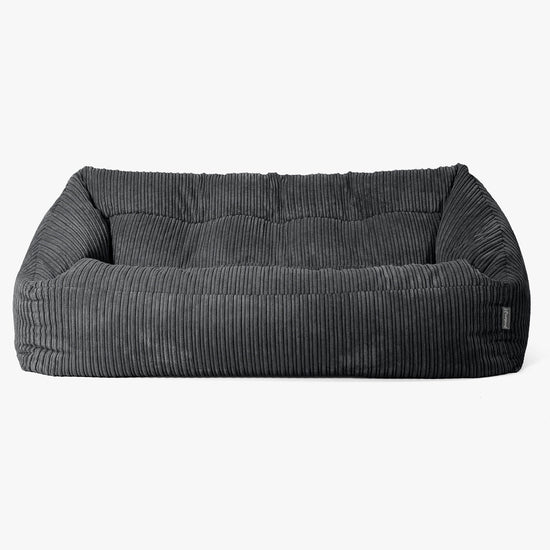 Canapé Pouf Maya - Côtelé Noir 01