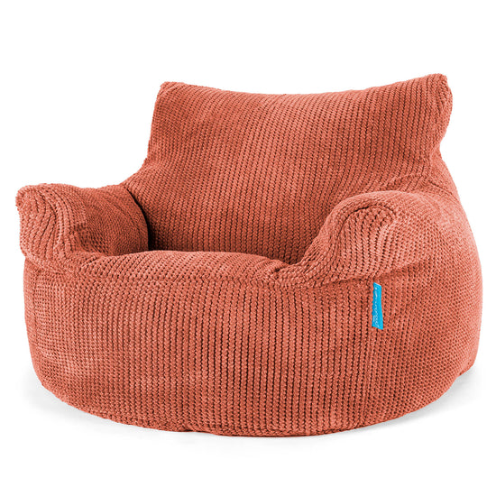 Fauteuil Pouf Enfant 3-8 ans - Velours Côtelé Gaufré Citrouille 01