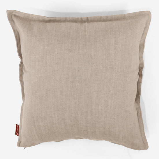 Grand Housse de Coussin 70 x 70cm - Aspect Lin Crème 01