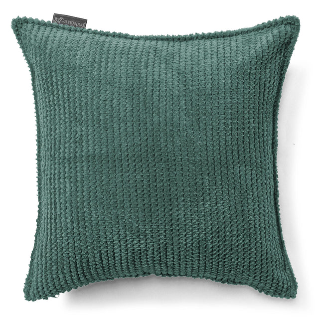Housse de Coussin 47 x 47cm - Velours Côtelé Gaufré Vert Mousse 01