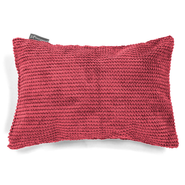 Housse de Coussin Rectangulaire 35 x 50cm - Velours Côtelé Gaufré Rouge pastel 01