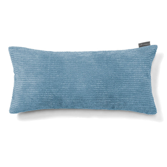 Housse de Coussin Rectangulaire Géant 40 x 70cm - Velours Côtelé Gaufré Bleu Ciel 01
