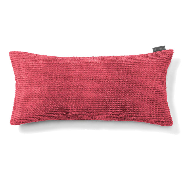 Housse de Coussin Rectangulaire Géant 40 x 70cm - Velours Côtelé Gaufré Rouge pastel 01