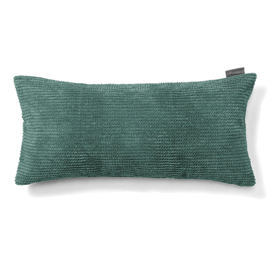 Housse de Coussin Rectangulaire Géant 40 x 70cm - Velours Côtelé Gaufré Vert Mousse 01