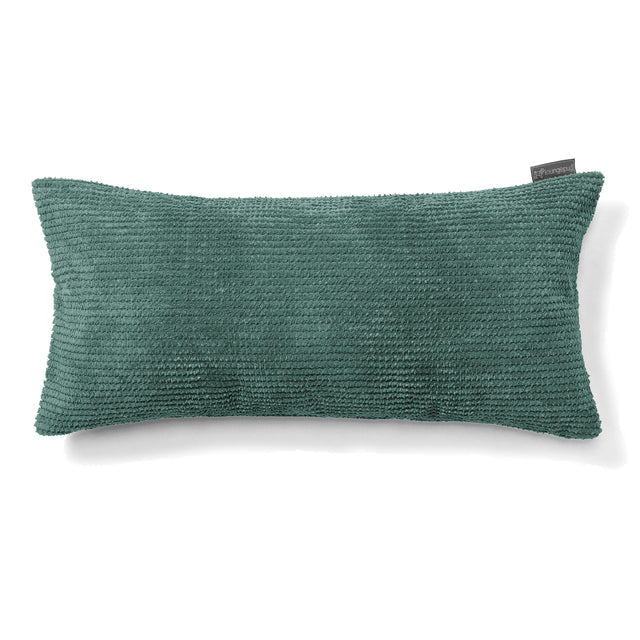 Housse de Coussin Rectangulaire Géant 40 x 70cm - Velours Côtelé Gaufré Vert Mousse 01