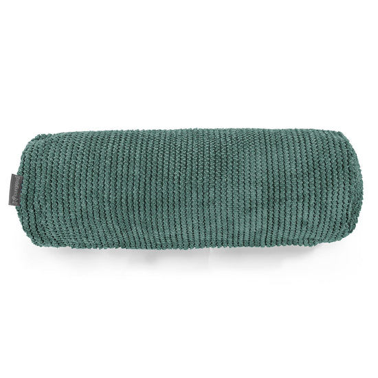Housse de Traversin 20 x 55cm - Velours Côtelé Gaufré Vert Mousse 02