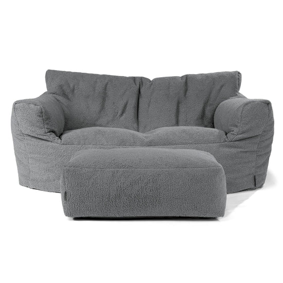 Joséphine Canapé Pouf - Bouclé Gris 02
