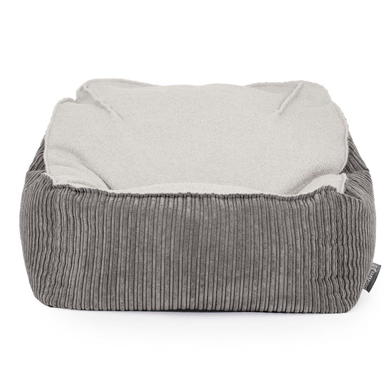 Le Pouf Doudou - Bouclé & Côtelé Anthracite 02