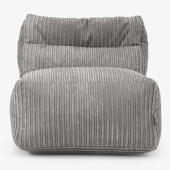 Modulaire Canapé Pouf, Élément Central - Côtelé Anthracite 02