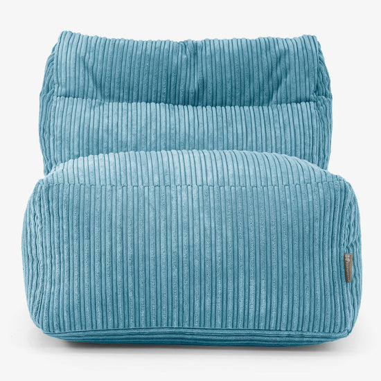 Modulaire Canapé Pouf, Élément Central - Côtelé Mer Égée 02