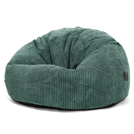 Pouf Poire Classique - Velours Côtelé Gaufré Vert Mousse 01