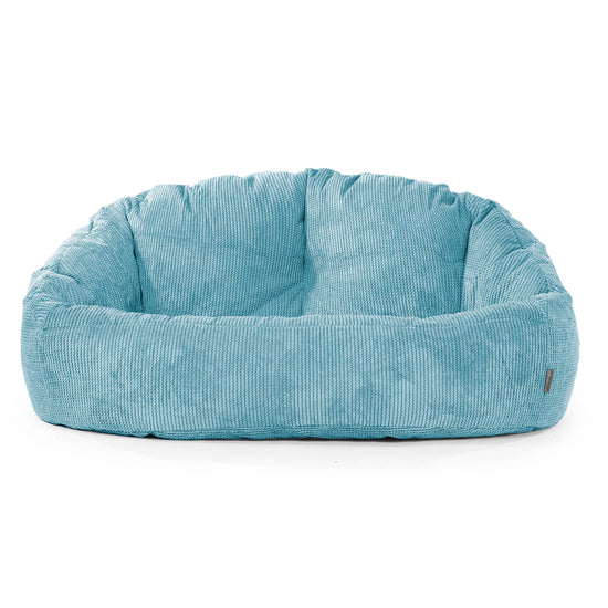 Pouf Canapé Bubble - Velours Côtelé Gaufré Mer Égée 01
