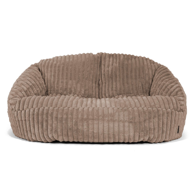 Pouf Canapé Bubble - Velours Côtelé Ultra Pelucheux Vison 01