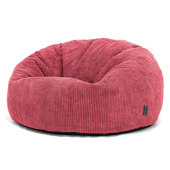Pouf Canapé Classique - Velours Côtelé Gaufré Rouge pastel 01