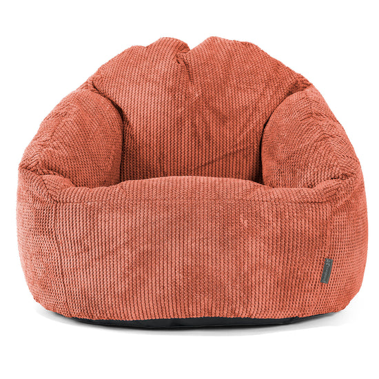 Pouf Chaise Bubble - Velours Côtelé Gaufré Citrouille 01