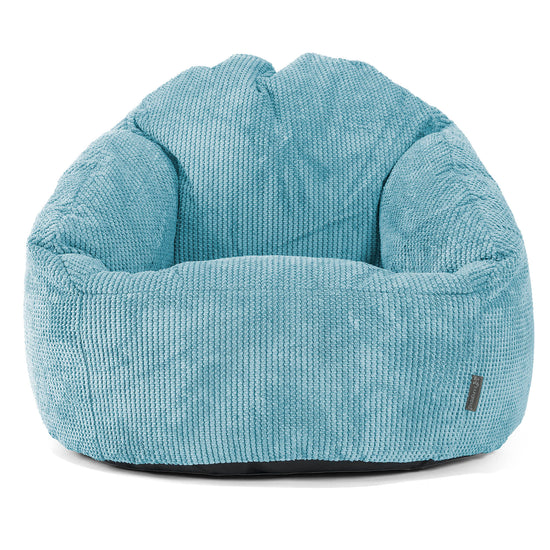 Pouf Chaise Bubble - Velours Côtelé Gaufré Mer Égée 01