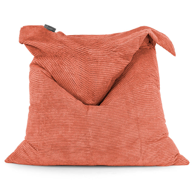 Pouf Géant XXL - Velours Côtelé Gaufré Citrouille 01