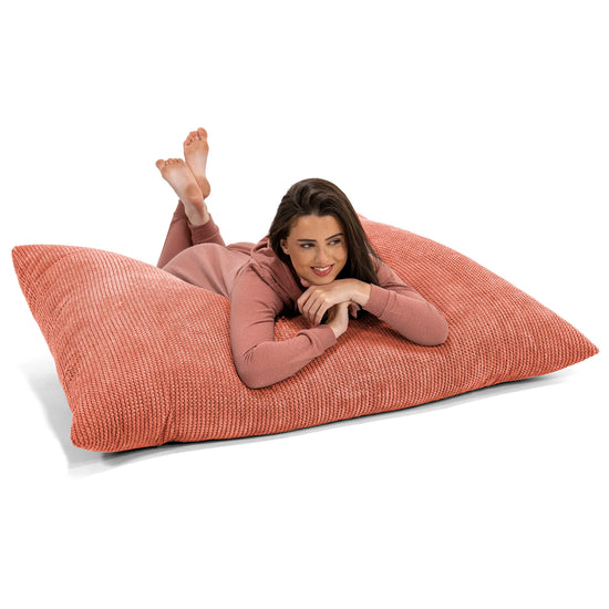 Pouf Géant XXL - Velours Côtelé Gaufré Citrouille 03