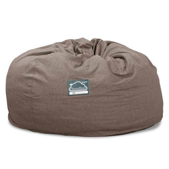 Lounge Pug, CloudSac 1010 XXL, Canapé Pouf Géant XXL à Mémoire de Forme, Gros Pouf Sofa, Interalli Laine Biscuit