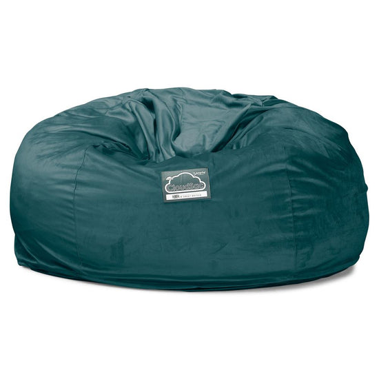 Lounge Pug, CloudSac 1010 XXL, Canapé Pouf Géant XXL à Mémoire de Forme, Gros Pouf Sofa, Velours Mer Égéé