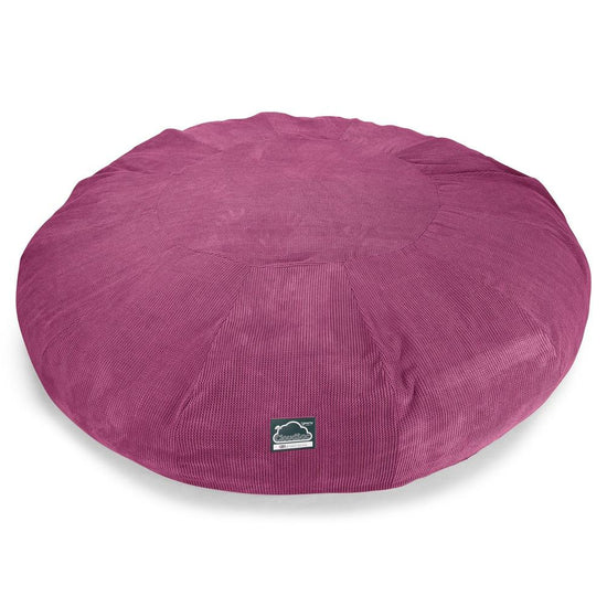 Lounge Pug, CloudSac 5000 XXXXXL, Canapé Pouf Titanesque à Mémoire de Forme, Gros Pouf Sofa, Velours Côtelé Gaufré Rose