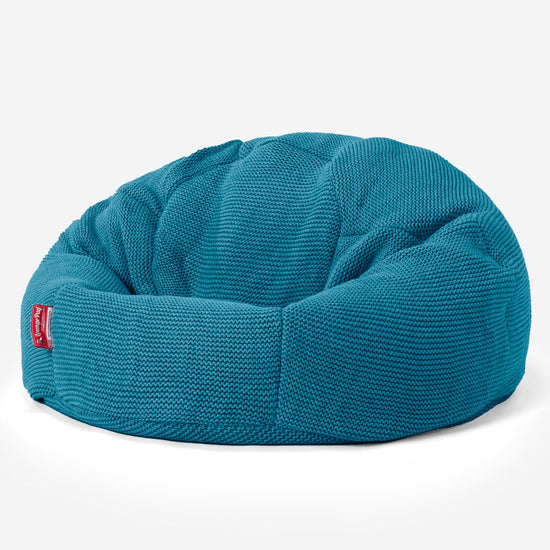 LOUNGE PUG - Ellos Tricoté - Pouf Poire Classique - Mer égée