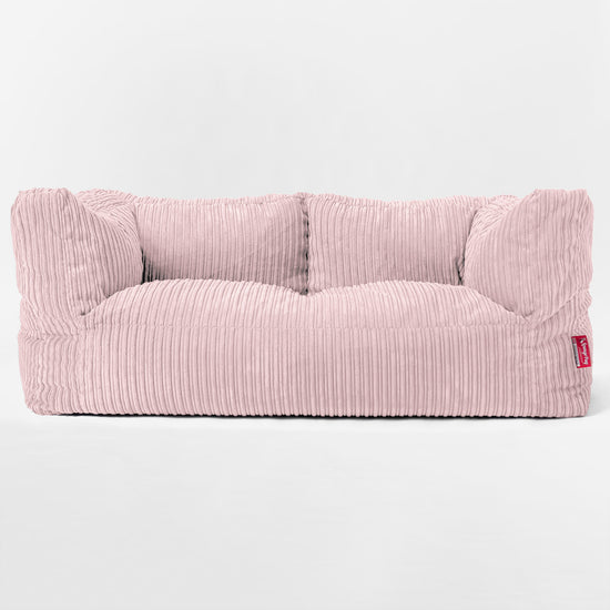 Canapé Pouf Géant Albert pour Enfants 2 places 2-14 ans - Côtelé Rose 03