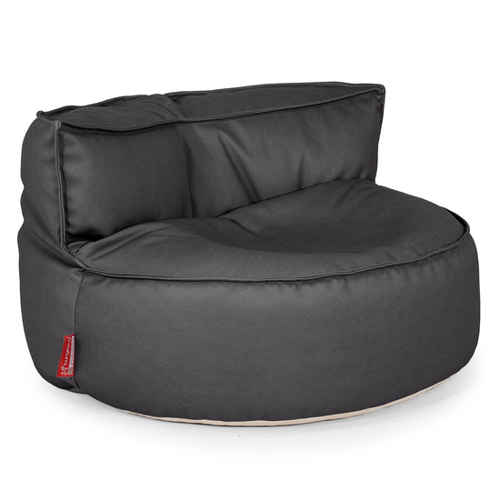 Canapé Pouf Chloe - Cuir Végan Noir 01