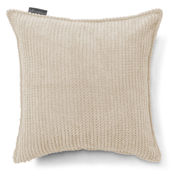 Coussin 47 x 47cm - Velours Côtelé Gaufré Crème 01