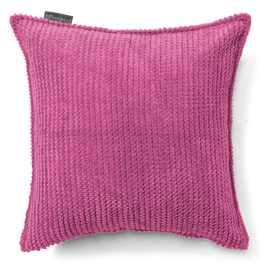 Coussin 47 x 47cm - Velours Côtelé Gaufré Rose 01
