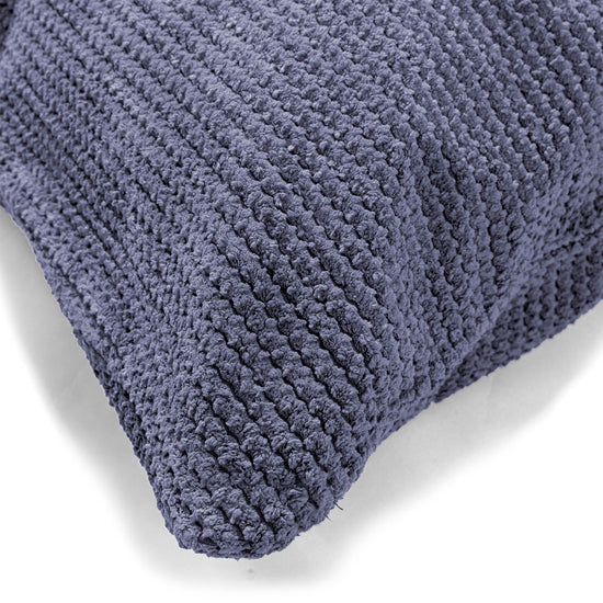 Coussin 47 x 47cm - Velours Côtelé Gaufré Violet 03