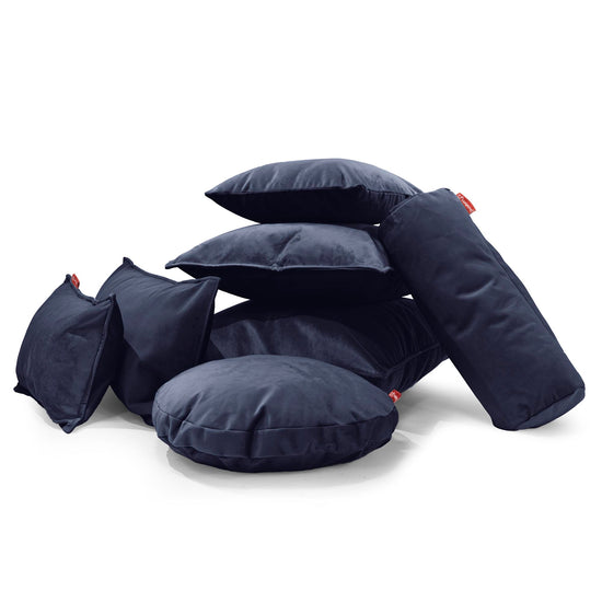 Coussin 47 x 47cm - Velours Bleu Marine 04