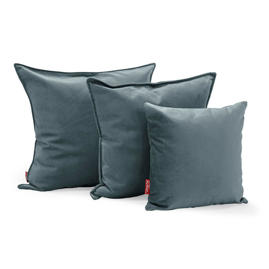 Coussin 47 x 47cm - Velours Mer Égée 02