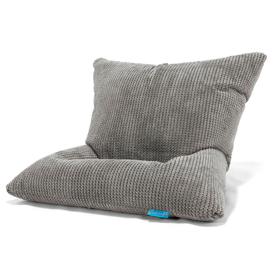 Coussin Pouf Enfant - Velours Côtelé Gaufré Anthracite 04