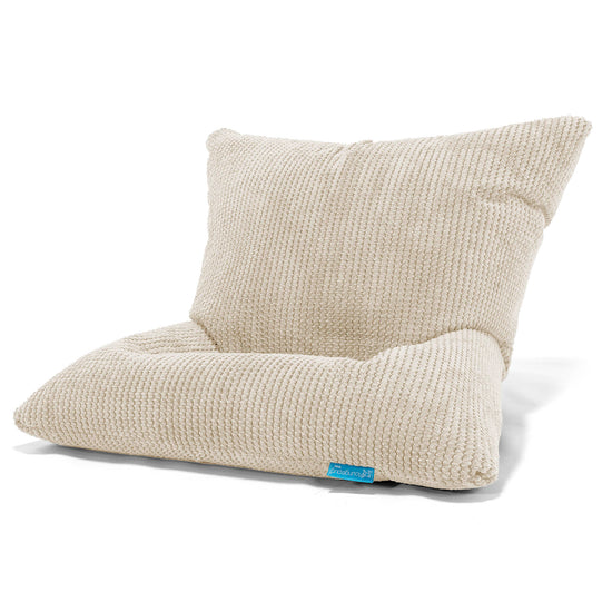 Coussin Pouf Enfant - Velours Côtelé Gaufré Crème 04