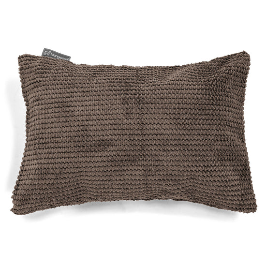 Coussin Rectangulaire 35 x 50cm - Velours Côtelé Gaufré Chocolat 01