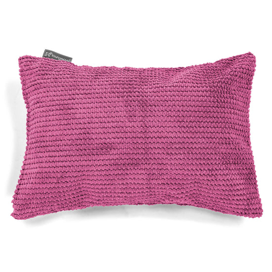 Coussin Rectangulaire 35 x 50cm - Velours Côtelé Gaufré Rose 01