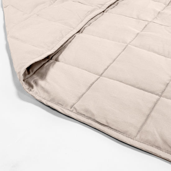 Couverture Lestée pour Adultes - Coton Crème / Vison 02