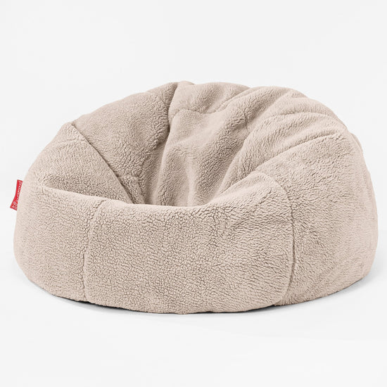 Pouf Poire Classique - Fausse Fourrure Nounours Vison 01
