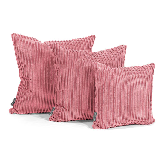 Grand Coussin 70 x 70cm - Côtelé Corail 02