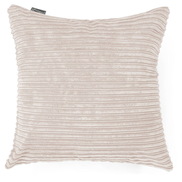 Grand Coussin 70 x 70cm - Côtelé Ivoire 01