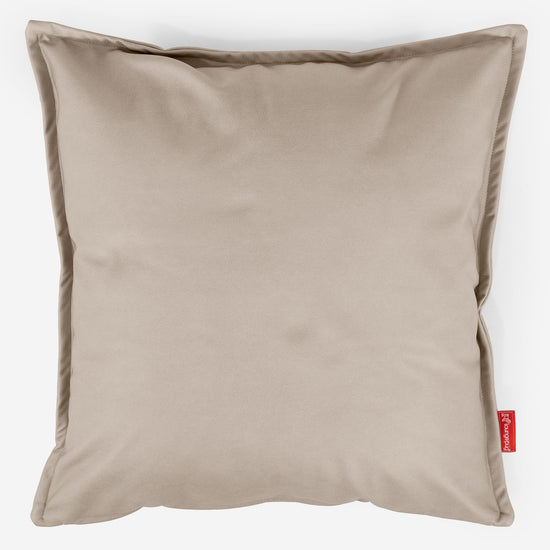 Grand Housse de Coussin 70 x 70cm - Cuir Végan Ivoire 01