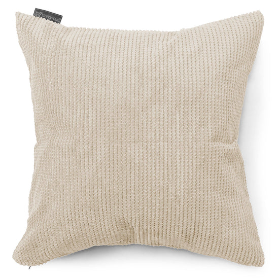 Grand Coussin 70 x 70cm - Velours Côtelé Gaufré Crème 01